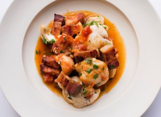 Nigel Slater’s cod cheeks, pancetta and tomato recipe